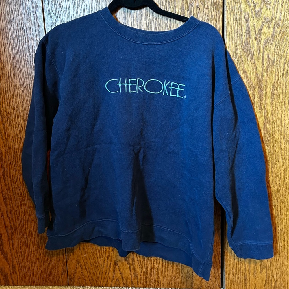 Blue Cherokee sweatshirt size small.